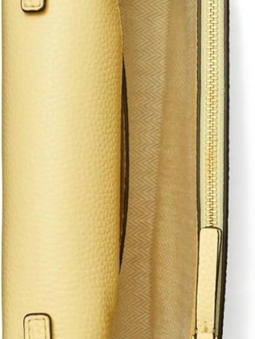 Tory Burch Lemon Yellow Pebbled Leather Top-Handle Shoulder Bag - Picture 3 of 6